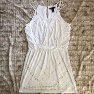 White studded dress